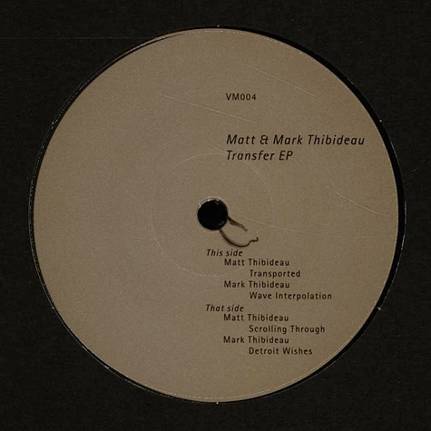 Matt & Mark Thibideau - Transfer EP