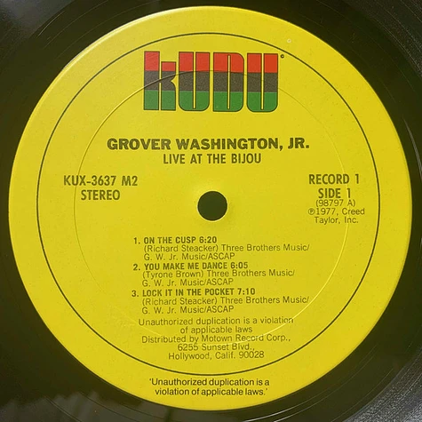 Grover Washington, Jr. - Live At The Bijou