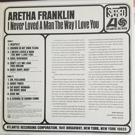 Aretha Franklin - I Never Loved A Man The Way I Love You