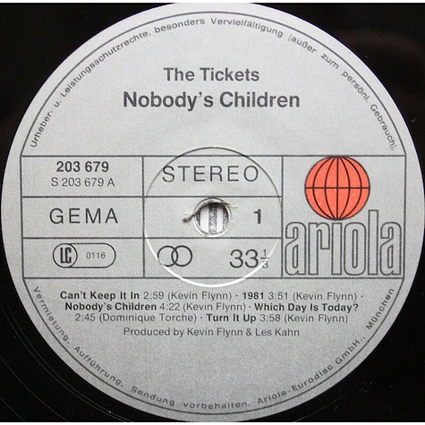 The Tickets - Nobody's Children