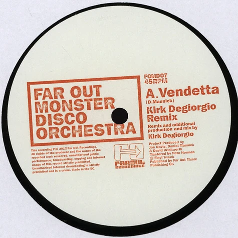Far Out Monster Disco Orchestra - Vendetta