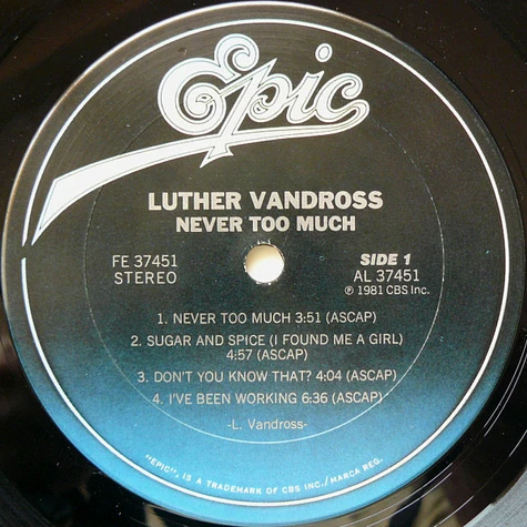 Luther Vandross - Never Too Much