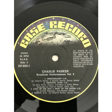 Charlie Parker - Broadcast Performances Vol. 2