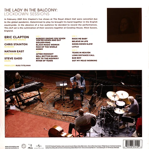 Eric Clapton - Lady In The Balcony Lockdown Sessions Limited Colored Vinyl Edition