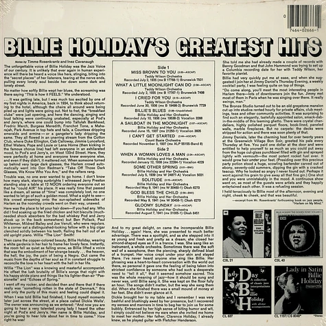 Billie Holiday - Billie Holiday's Greatest Hits