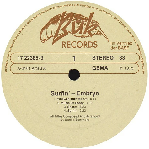 Embryo - Surfin'