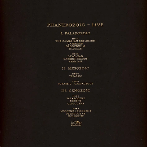 The Ocean - Phanerozoic Live Black Vinyl Edition