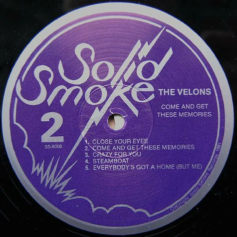 The Velons - Come And Get These Memories