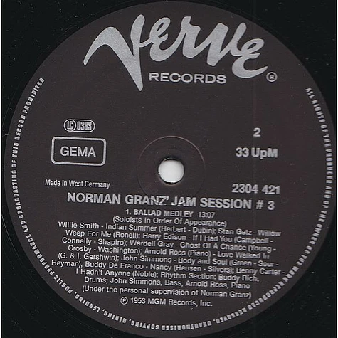 V.A. - Norman Granz' Jam Session #3