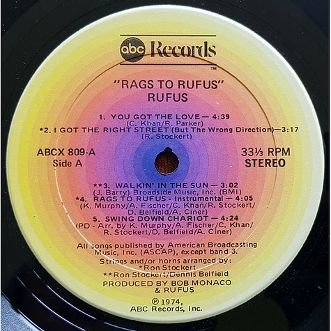 Rufus Featuring Chaka Khan - Rags To Rufus