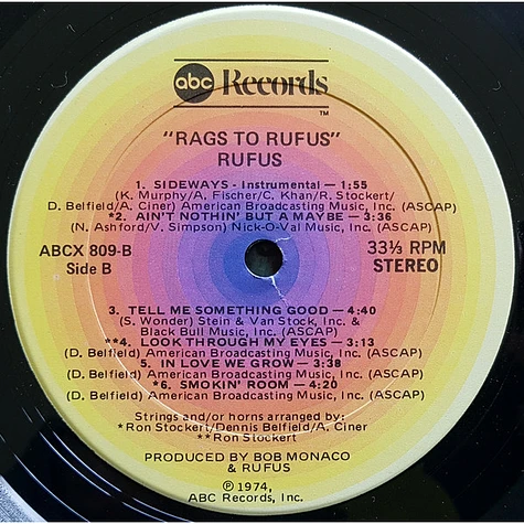 Rufus Featuring Chaka Khan - Rags To Rufus