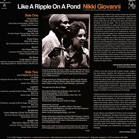 Nikki Giovanni - Like A Ripple On A Pond