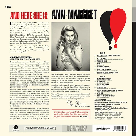 Ann Margret - And Here She Is