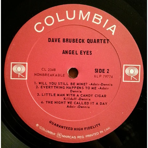 The Dave Brubeck Quartet - Angel Eyes