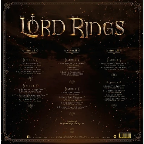 The City Of Prague Philharmonic Orchestra - Music From The Lords Of The Rings Trilogy Clear Vinyl Edition