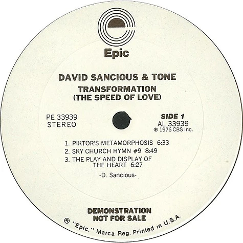 David Sancious And Tone - Transformation (The Speed Of Love)