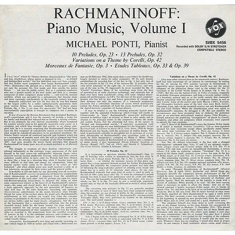 Michael Ponti - Rachmaninoff: Piano Music, Volume I