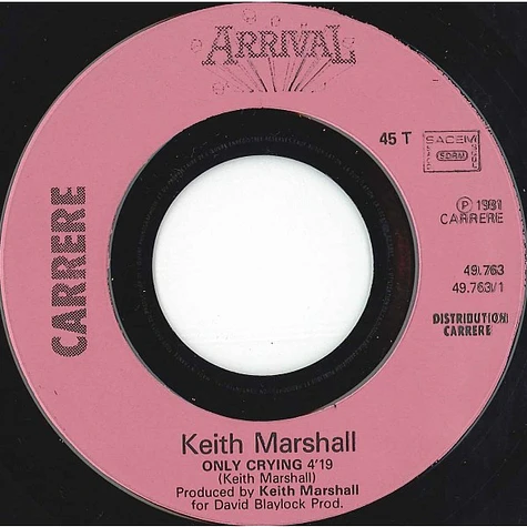 Keith Marshall - Only Crying