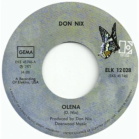 Don Nix - Olena / Riding The Blinds