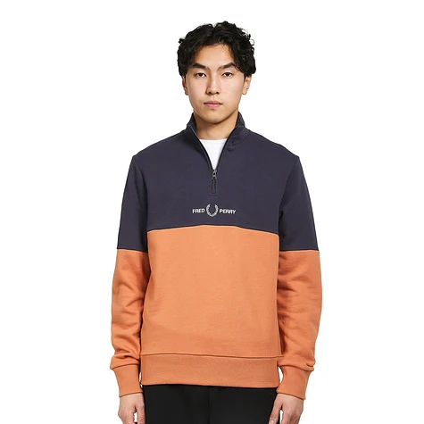 Fred Perry - Colourblock Half Zip Sweatshirt