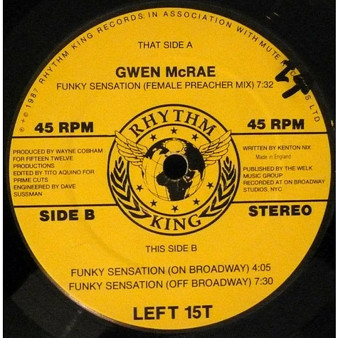 Gwen McCrae - Funky Sensation '87 (Female Preacher Mix)