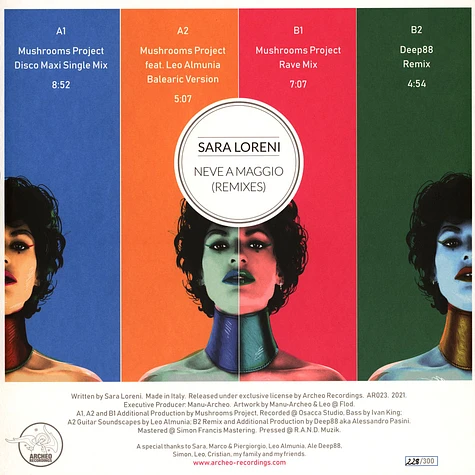 Sara Loreni - Neve A Maggio Mushrooms Project & Deep88 Remixes
