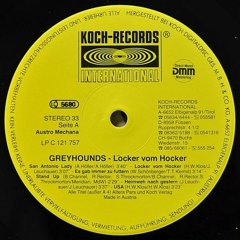 Greyhounds - Locker Vom Hocker