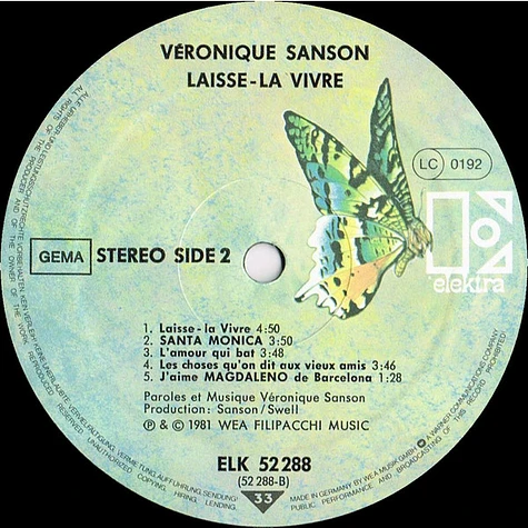 Veronique Sanson - Laisse-La Vivre