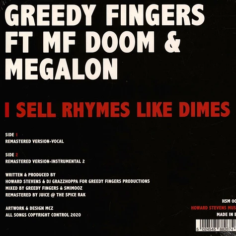 Greedy Fingers, MF DOOM & Megalon - I Sell Rhymes Like Dimes Remastered Version
