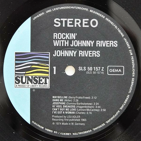 Johnny Rivers - Rockin' With Johnny Rivers - Live At The Whisky A Go Go