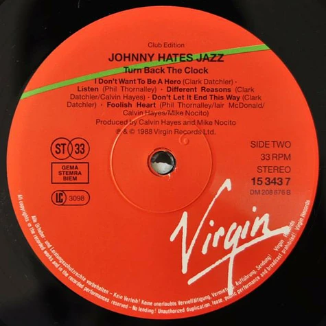 Johnny Hates Jazz - Turn Back The Clock
