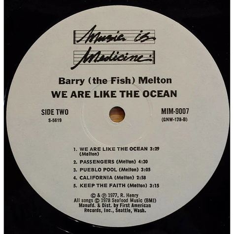 Barry Melton - We Are Like The Ocean