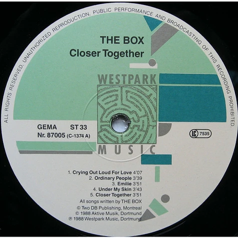 The Box - Closer Together