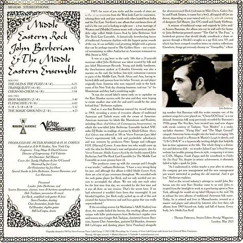 John Berberian And The Rock East Ensemble - Middle Eastern Rock Orange Vinyl Edition