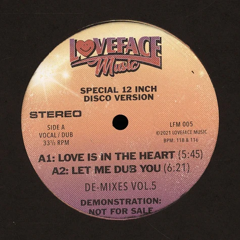 Loveface - De-Mixes: Volume 5