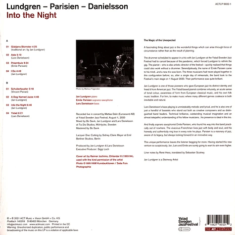Jan Lundgren, Lars Danielsson & Emile Parisien - Into The Night