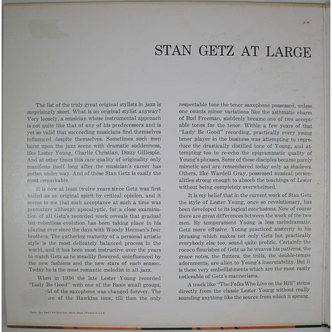 Stan Getz - At Large