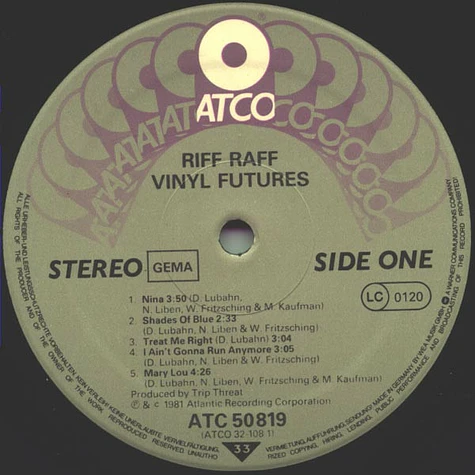 Riff Raff - Vinyl Futures