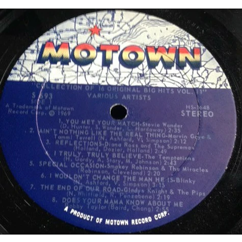 V.A. - The Motown Sound - Collection Of Original 16 Big Hits Vol. 11