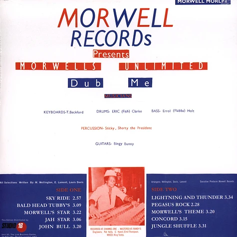 Morwells Unlimited - Dub Me
