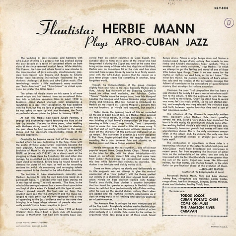 Herbie Mann - Flautista! Herbie Mann Plays Afro-Cuban Jazz