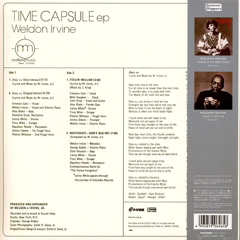 Weldon Irvine - Time Capsule EP