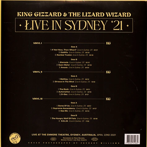 King Gizzard & The Lizard Wizard - Live In Sydney '21 Yellow Vinyl Edition