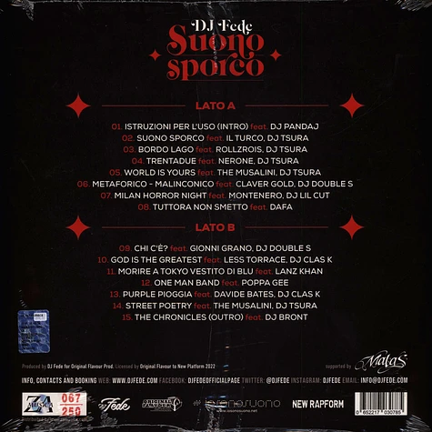 DJ Fede - Suono Sporco White Vinyl Edition