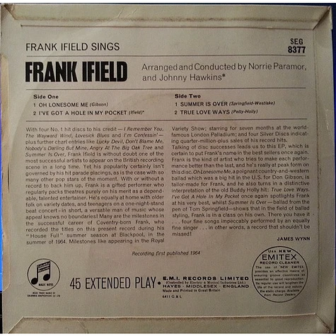 Frank Ifield - Frank Ifield Sings
