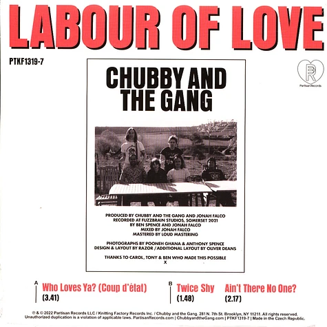 Chubby And The Gang - Labour Of Love