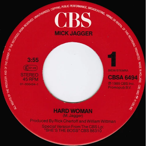 Mick Jagger - Hard Woman
