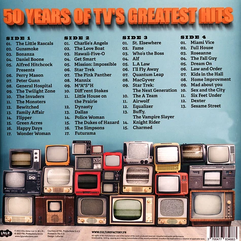 V.A. - 50 Years Of TV's Greatest Hits Record Store Day 2022 Splattered Vinyl Edition