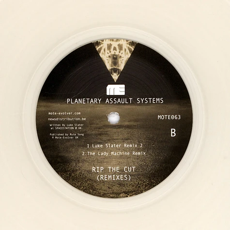 Planetary Assault Systems - Rip The Cut Remixes Clear Vinyl Edition