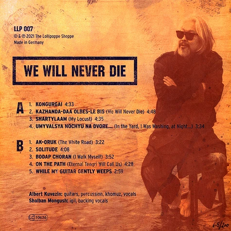 Yat-Kha - We Will Never Die Orange Vinyl Edition